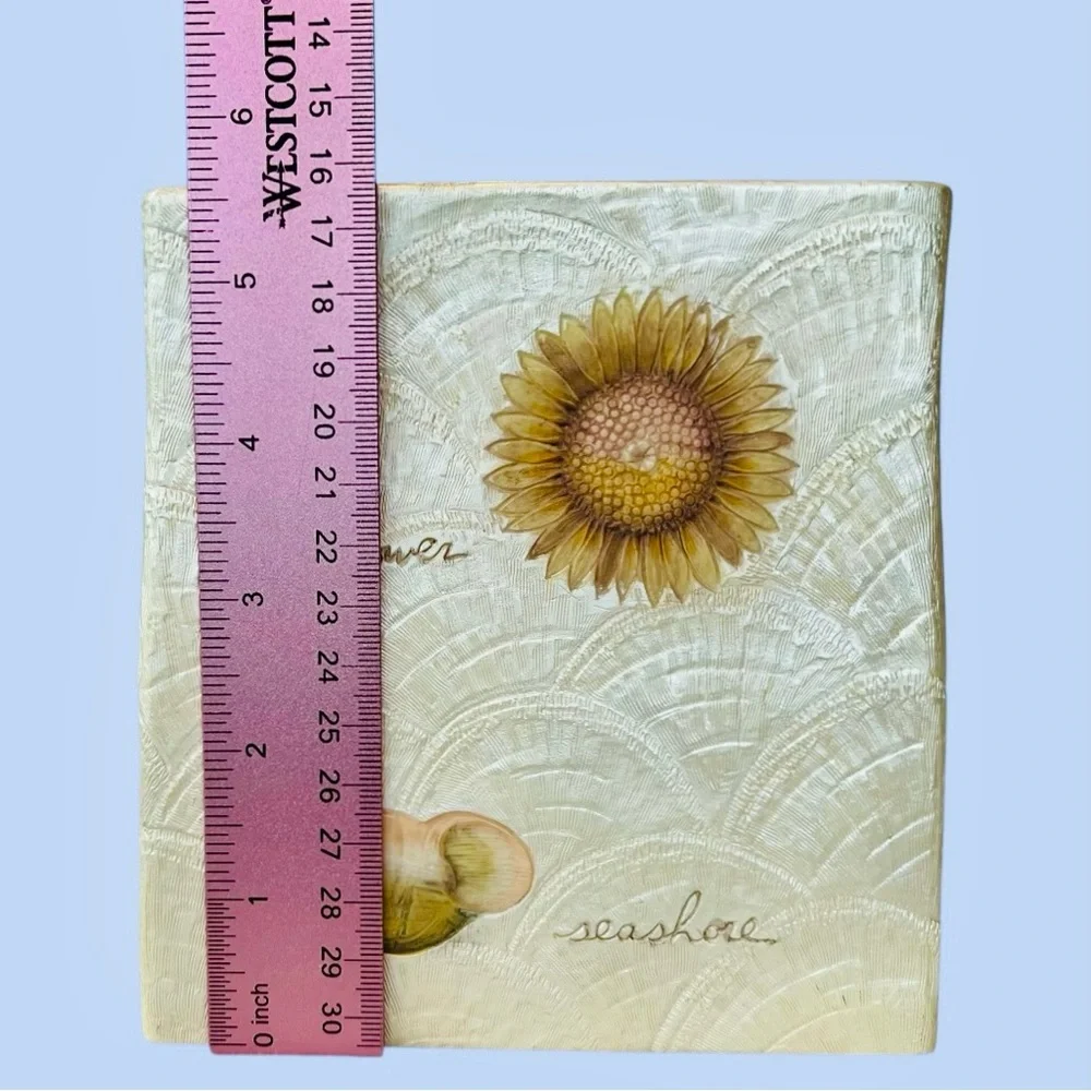 Tissue Box‎ Cover Charter Club Home Cape May Collection Seashell Sunflower VTG